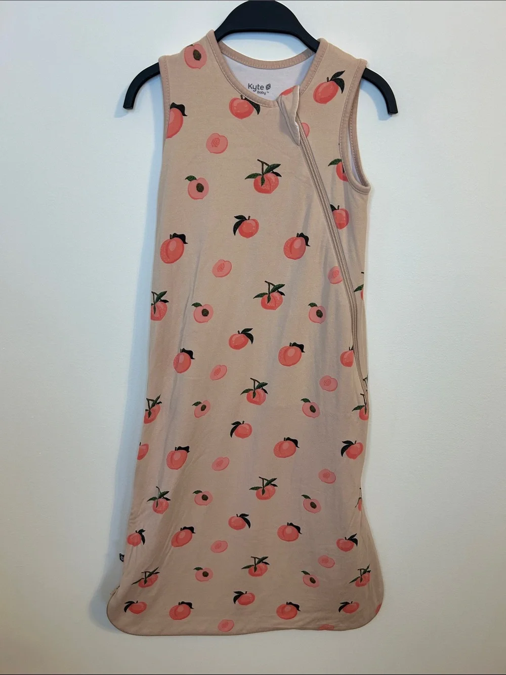 Kyte Baby Peach Print Sleep Sack - Blush Peach, Size M 0.5 tog
